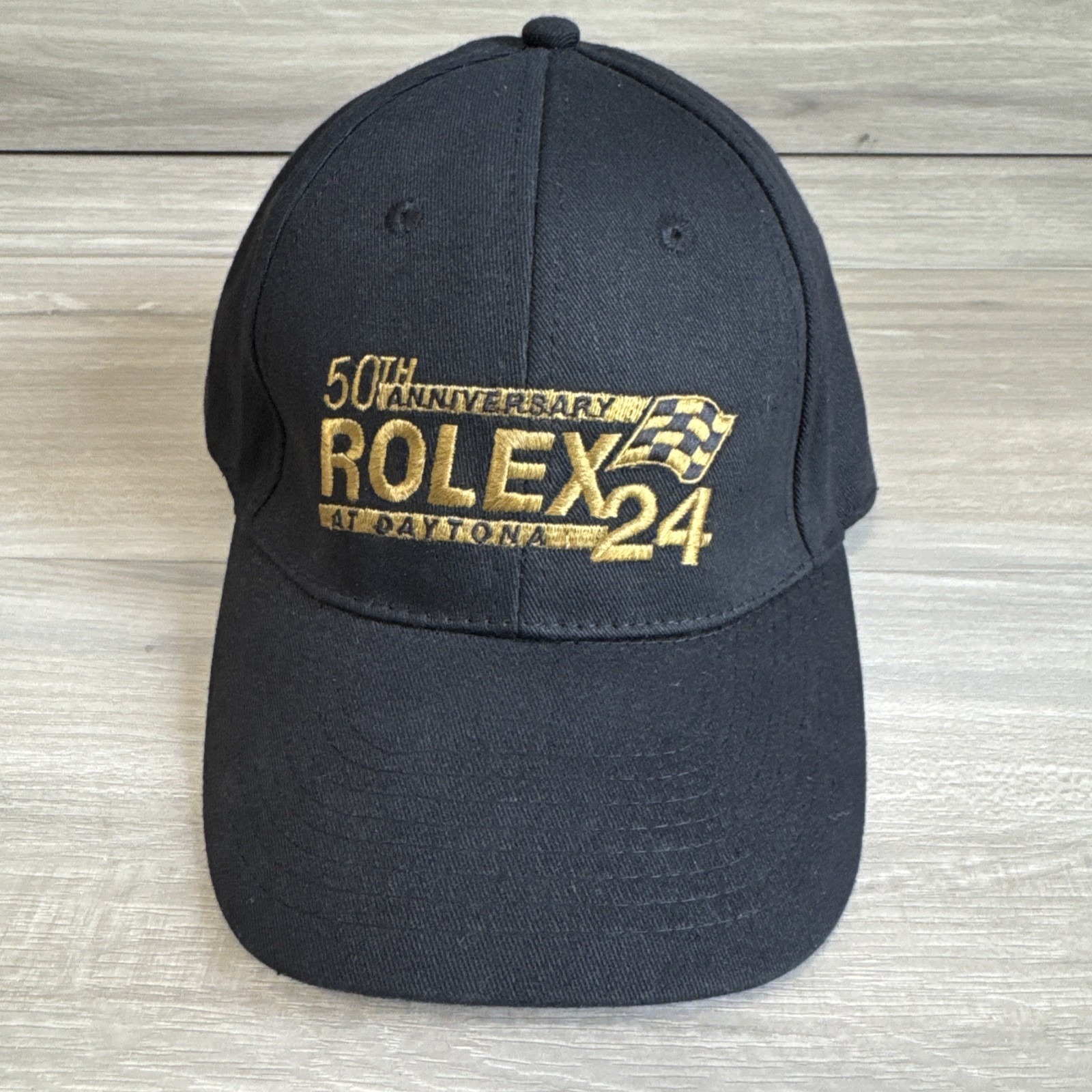 50th Anniversary Rolex 24 At Daytona Hat Cap Black  Gold Imsa Racing Promo